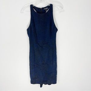 Intermix Maleyna Animal Print Navy Black Dress Size Small